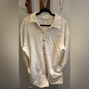 White Button-Up Romper